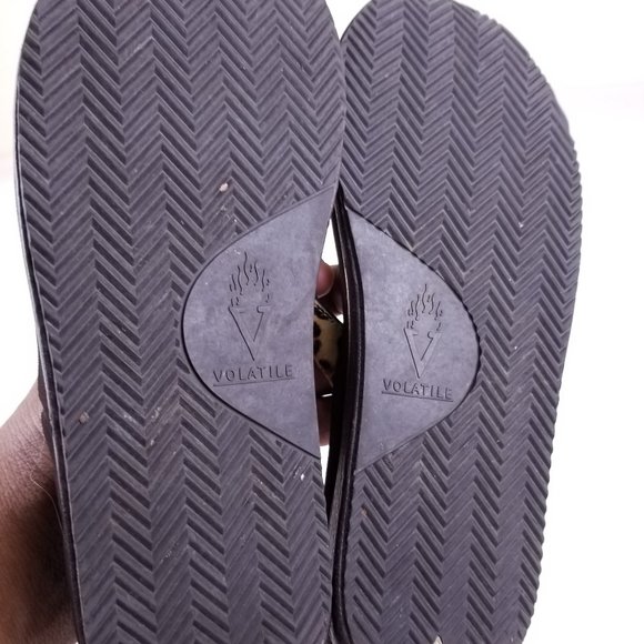 Volatile Leopard Print Wedge Sandal Flip Flops - Picture 5 of 5